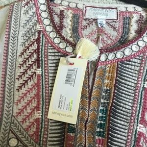 NWT Johhny Was Gaia Paris Embroidered Lightweight Boho Tunic Dress